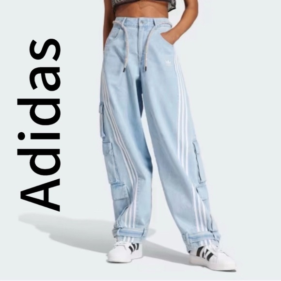 Adidas Women's Sky Blue Track Pants - Picture 1 of 5